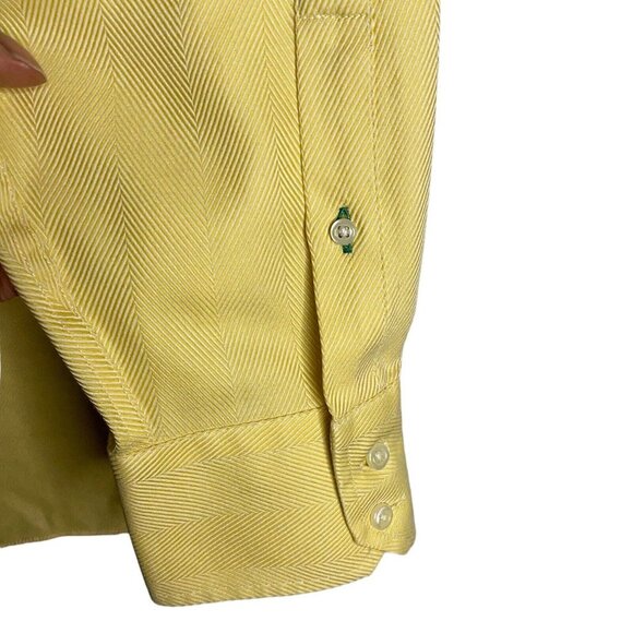 Tommy Hilfiger Men's Yellow 100% Cotton Button-Down Shirt - Picture 5 of 8